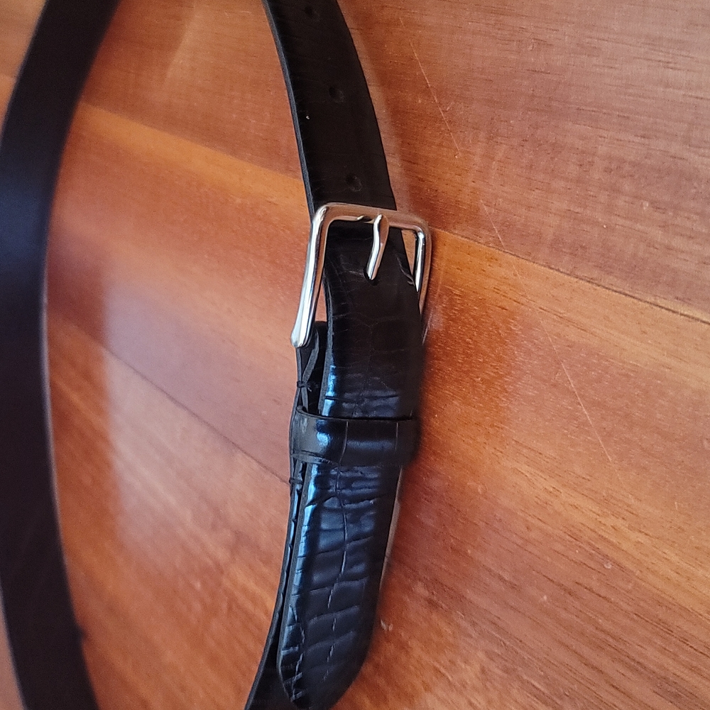 Coach leather black belt